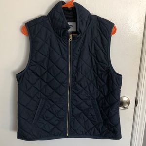 Navy quilted vest